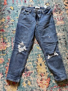 Abercrombie & Fitch Distressed Mom Jeans